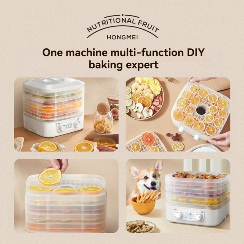 Food Freeze Dryer Machine 360&deg; Airflow Dryer Machine For Candy Snacks With Adjustable Timer And Temperature Control