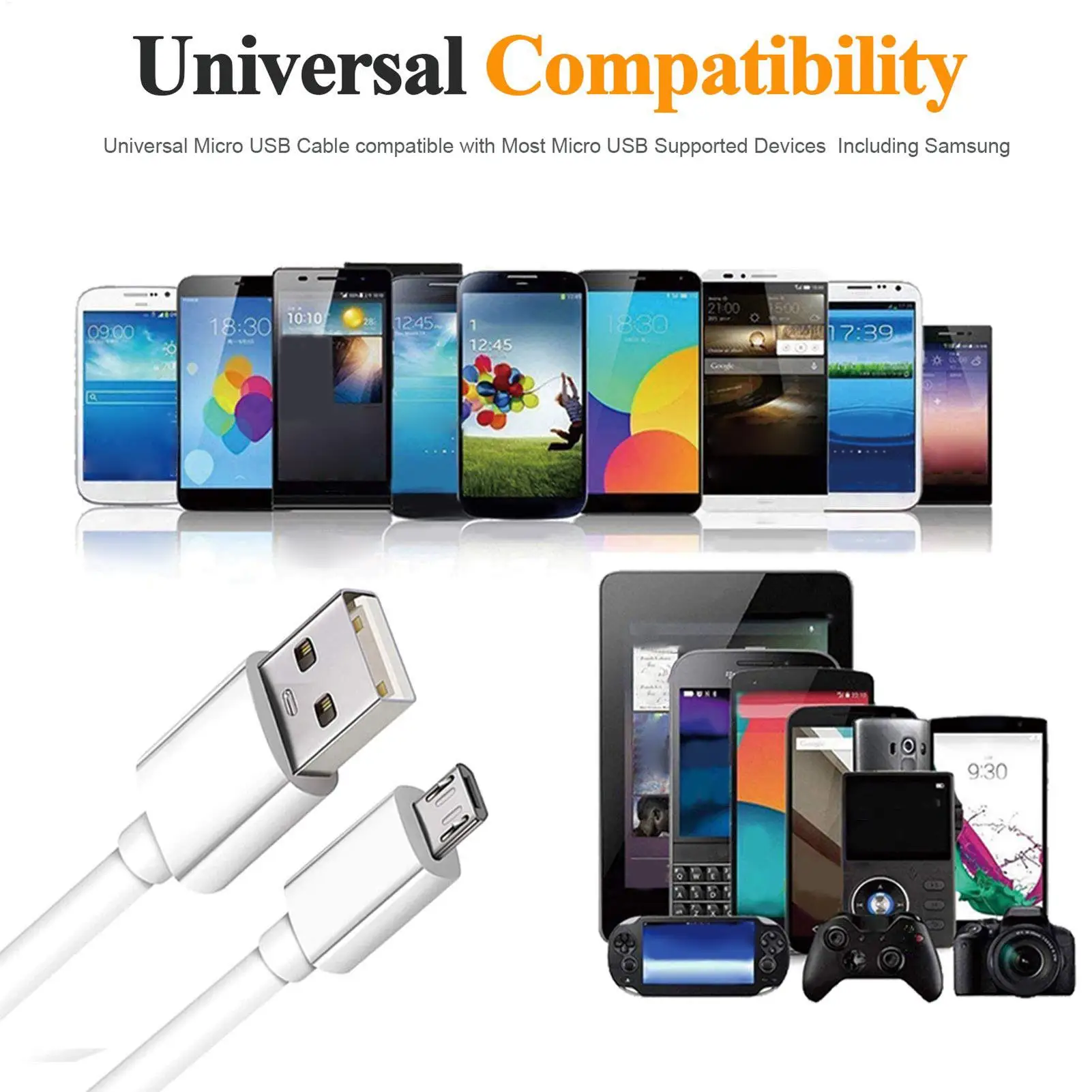 1M USB 충전 케이블 타입 B 480Mbps USB 2.0 3A 고속 충전 데이터 케이블 스마트폰 디지털 기기 가정용