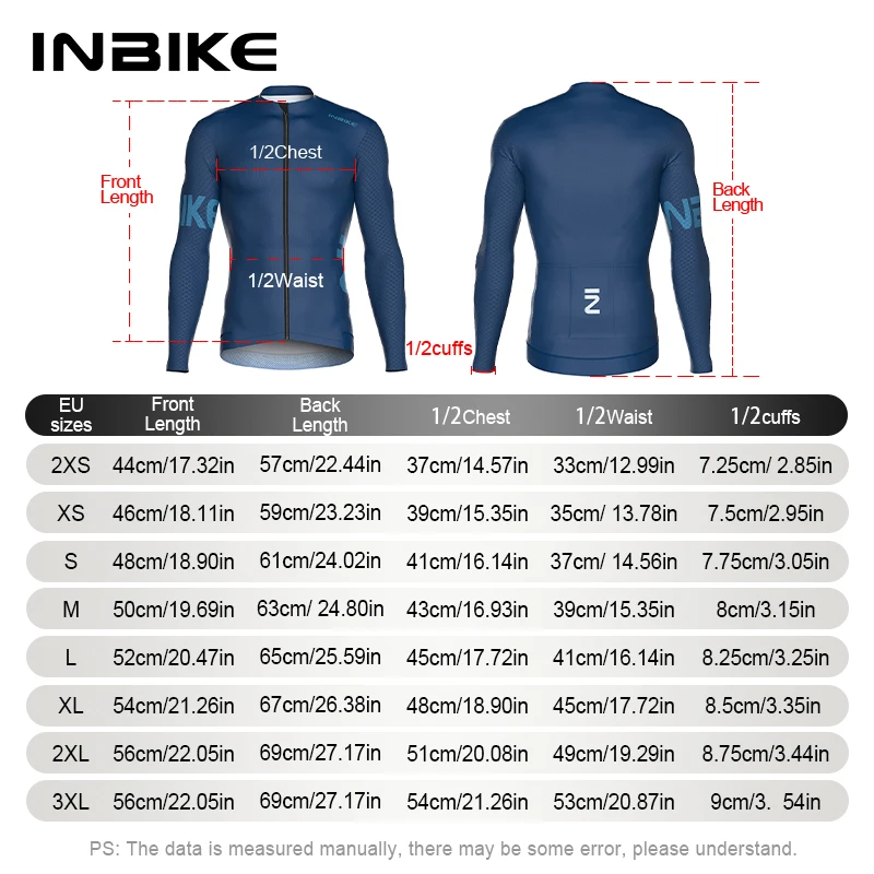 INBIKE Cycling Jersey Long Sleeve Men's Top Breathable Cycling Jersey Quick Dry Road Cycling Jersey with Three Pockets 6