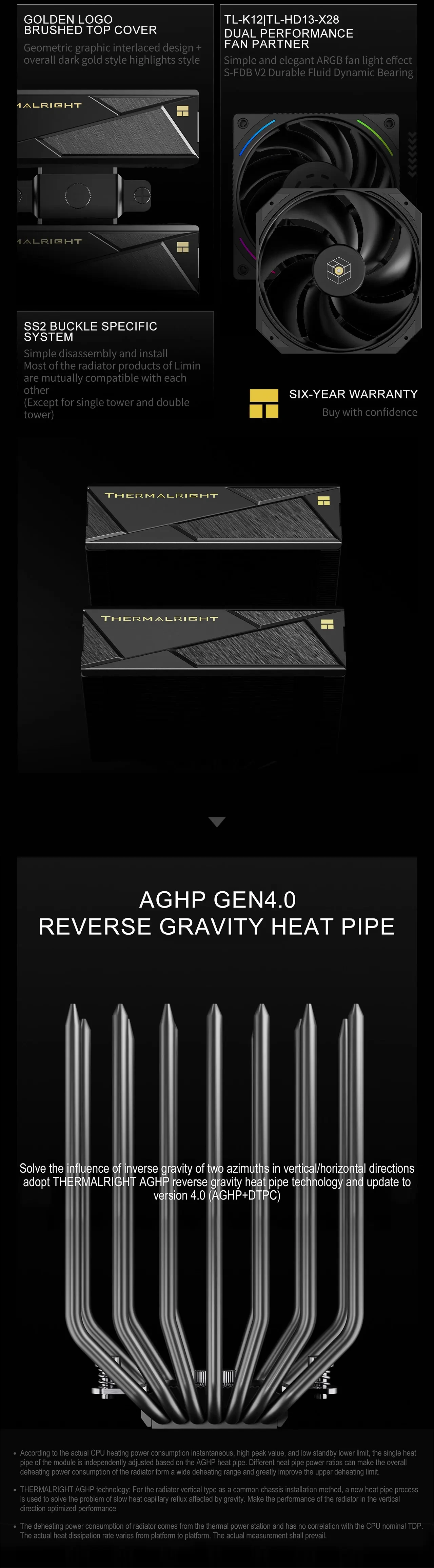 ROYAL PRETOR 130 ULTRA 7 Heat Pipe AGHP GEN4.0 Inverse Gravity Heat Pipe CPU Air
