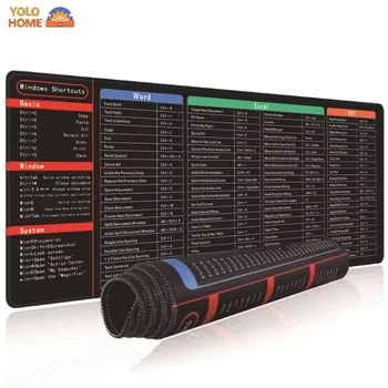 Excel Shortcuts Office Desk Mat Large Keyboard Shortcut Mouse Pad Non-Slip Mouse Pad Gift for Office Workers Students Christmas