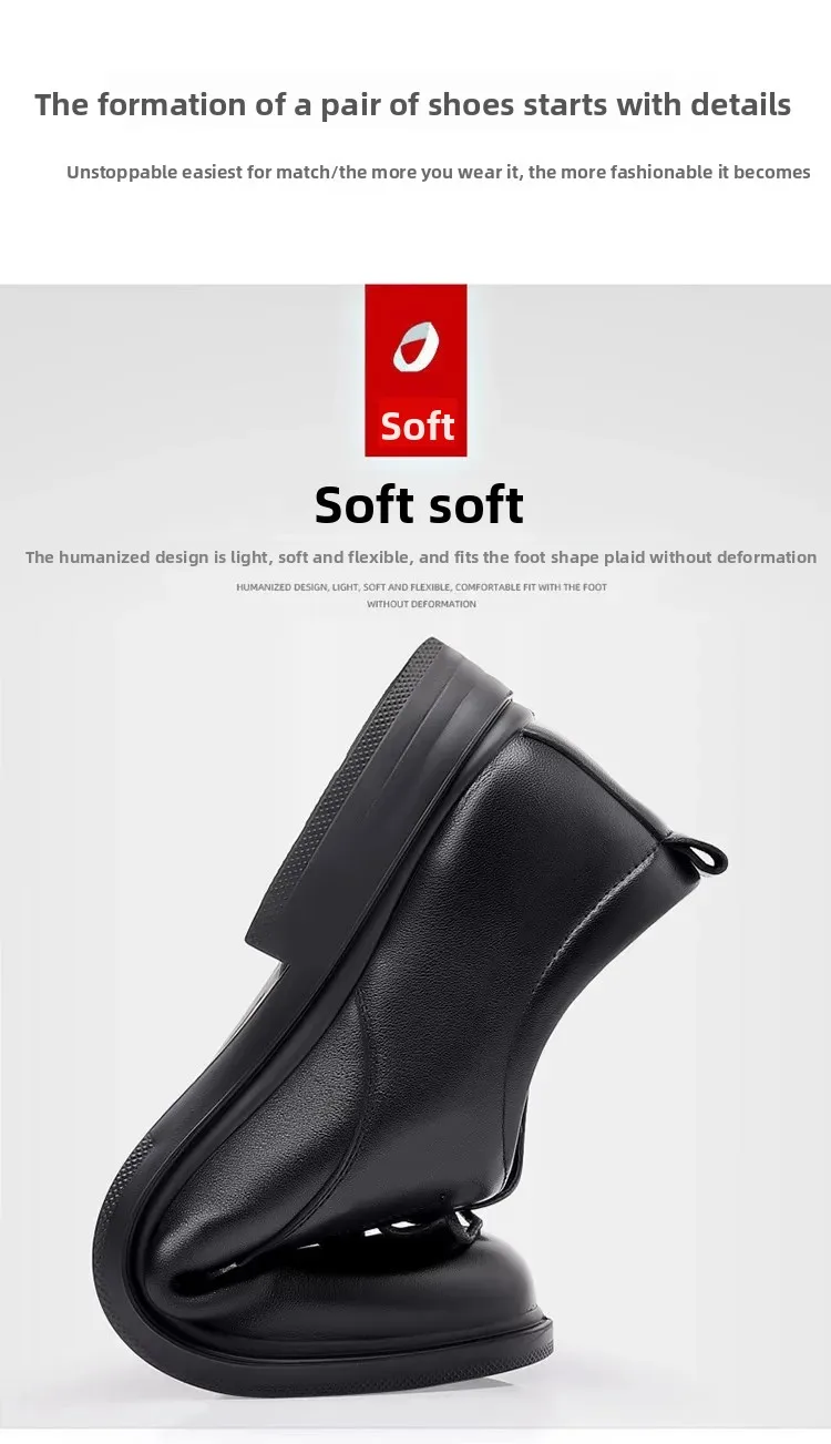 أحذية زفاف غير رسمية من الجلد الناعم للرجال نمط جديد للأعمال الرسمية قابلة للتنفس للخريف النسخة الكورية البريطانية بمقدمة مدببة للعريس S