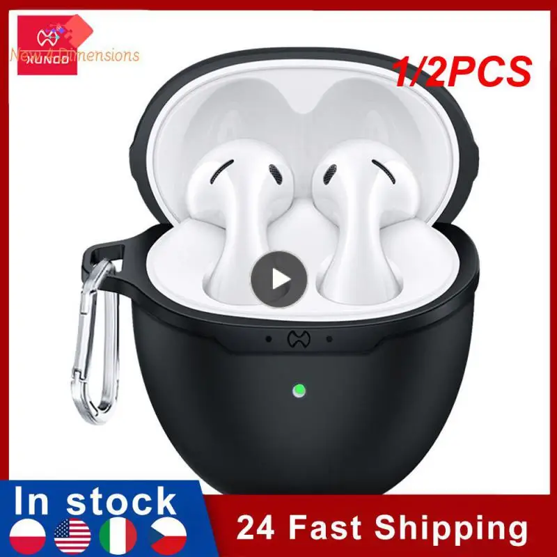 

1/2PCS Suitable for Freebuds 5 Headset Protection Case TPU Transparent Charging Bin Protection Bag With