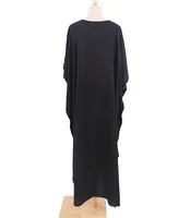 Plus Size Womens Caftan Kaftans Casual V Neck Caftans Long Soft Beach Maxi Dress for Summer - Image 6