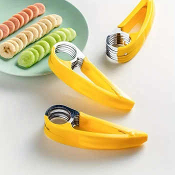 Affettatrice per hot dog e banana in acciaio inossidabile Gadget da cucina per fette di salsicce e frutta uniforme Ideale per la cucina domestica Affettatrice per hot dog 1