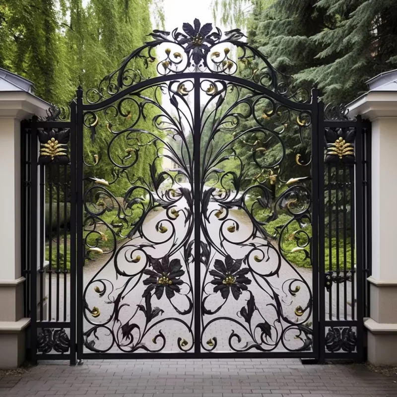 CBMmart Direct Selling Different Design Wrought Iron Swing Gates For Villas