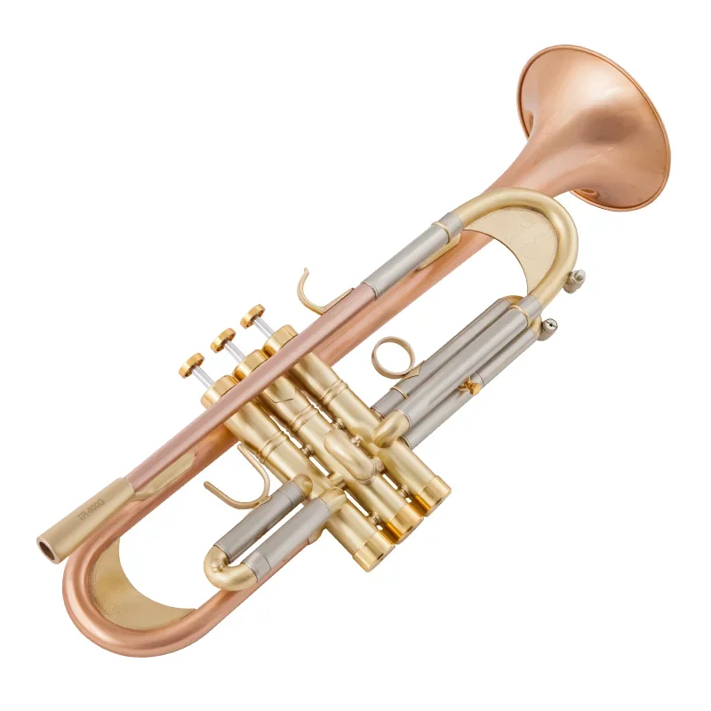 Bb Trumpet High Quality Gold Lacquer Silver Plated Trumpet Brass Musical Instruments Composite Type