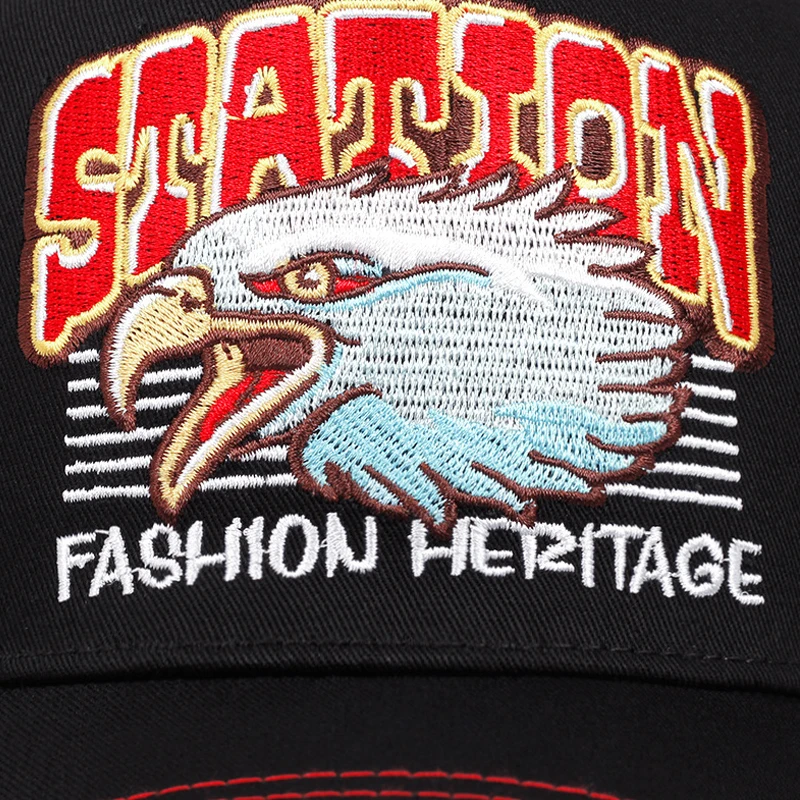 2025 Neuer Netzhut STATION Eagle Head Truck Hat Herren Trendy Skateboarding Hip Hop Hut Damen Outdoor Sonnenschutzhut Baseballmütze – Detail 2