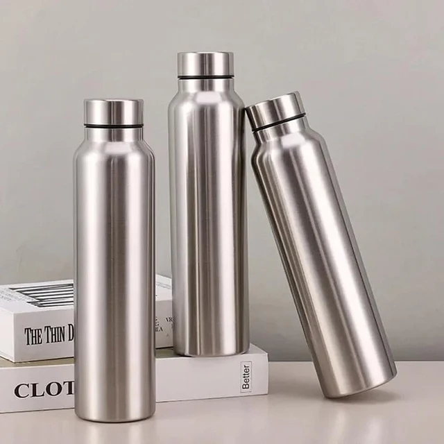 Stainless Steel Metal Water Bottle 33ozSports Water Bottle Single Wall Cold Water Bottle Reusable Leakproof Stainless Steel 2
