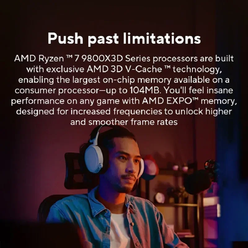 AMD 라이젠 7 9800X3D R7 9800X3D Zen5 4nm 8코어 16스레드 5.2GHz 96MB 3D V 캐시 언락 CPU DDR5 PCIe5 AM5 루즈 트레이 쿨러 미포함