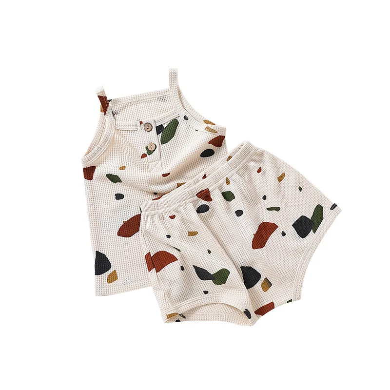 Summer Baby Boys Waffle Clothing Set