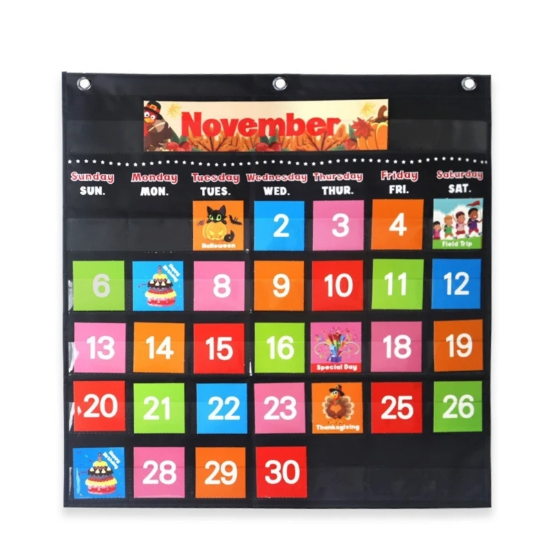 

Versatile Classroom Calendar Pocket Chart Promote Literacy and Numeracy Skills