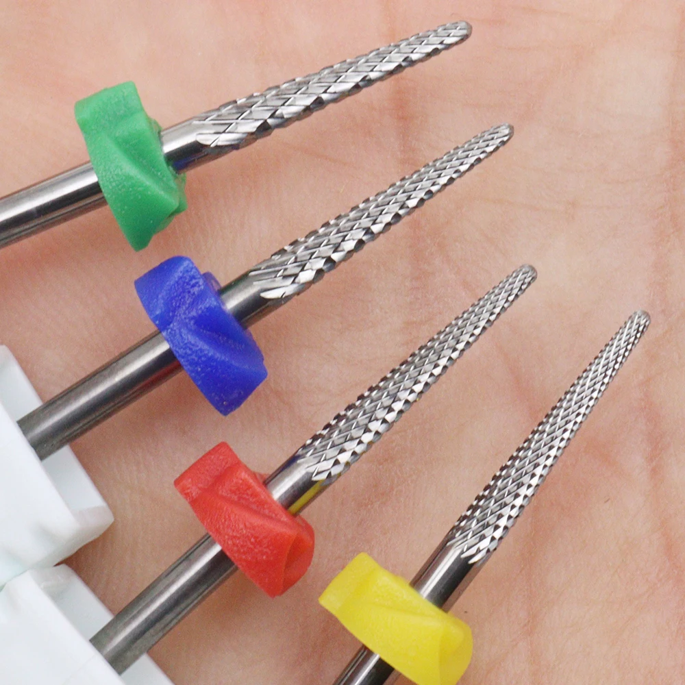 Hot New Tungsten steel Nail Drill Bits Pedicure Carbide Milling Cutter for Nail Files Manicure Cutter Nail Art Tool 2.35mm 2