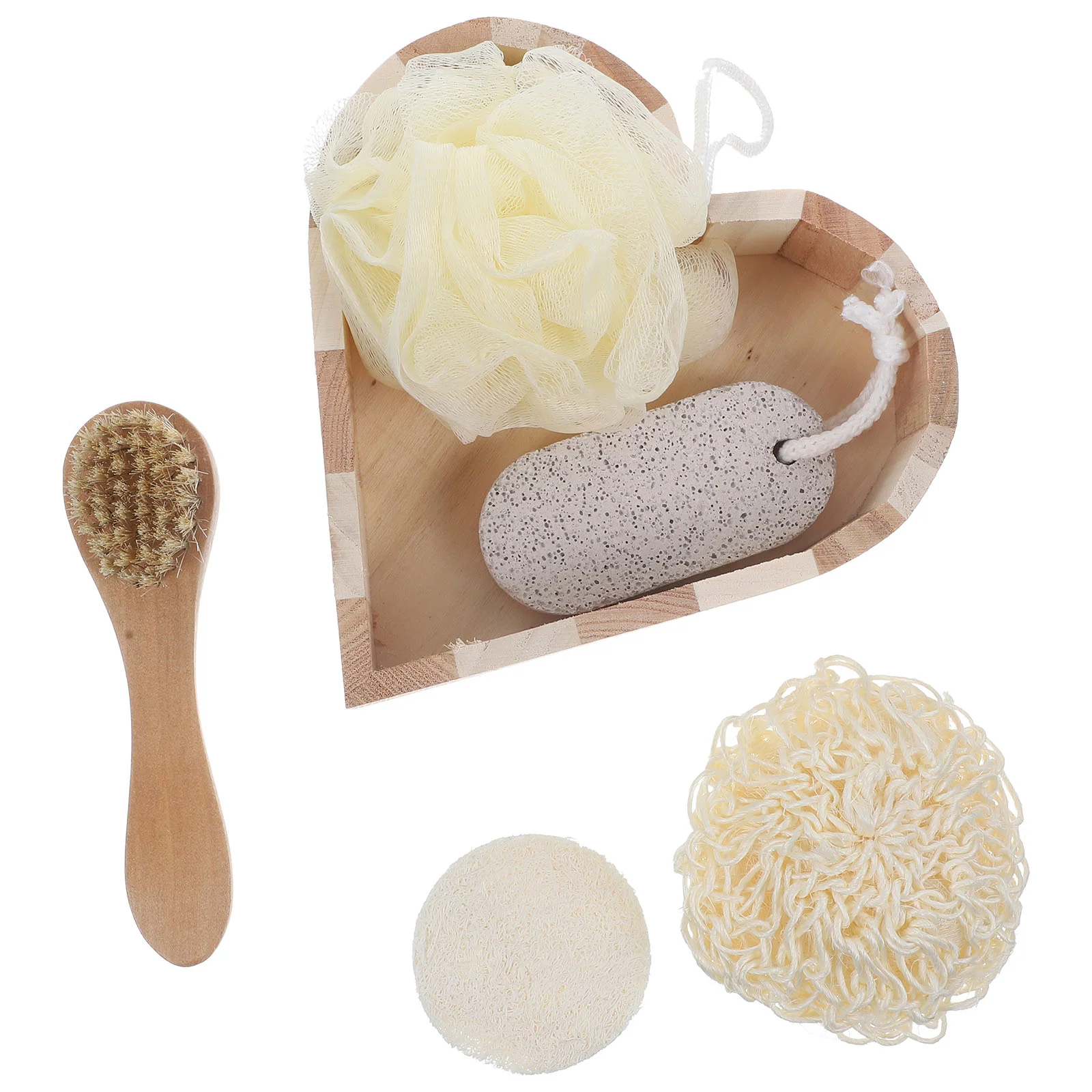 

1 Set Shower Set Bath Scrubber Facial Brushes Foot File Foot Grinder Set Bath Accessories