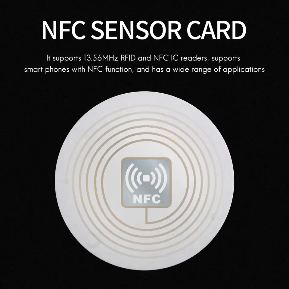 NFC 코인 태그 키 13.56MHz NTAG 215 범용 라벨 RFID 초경량 태그 라벨 휴대폰용, 10 개-Freehip.co.kr