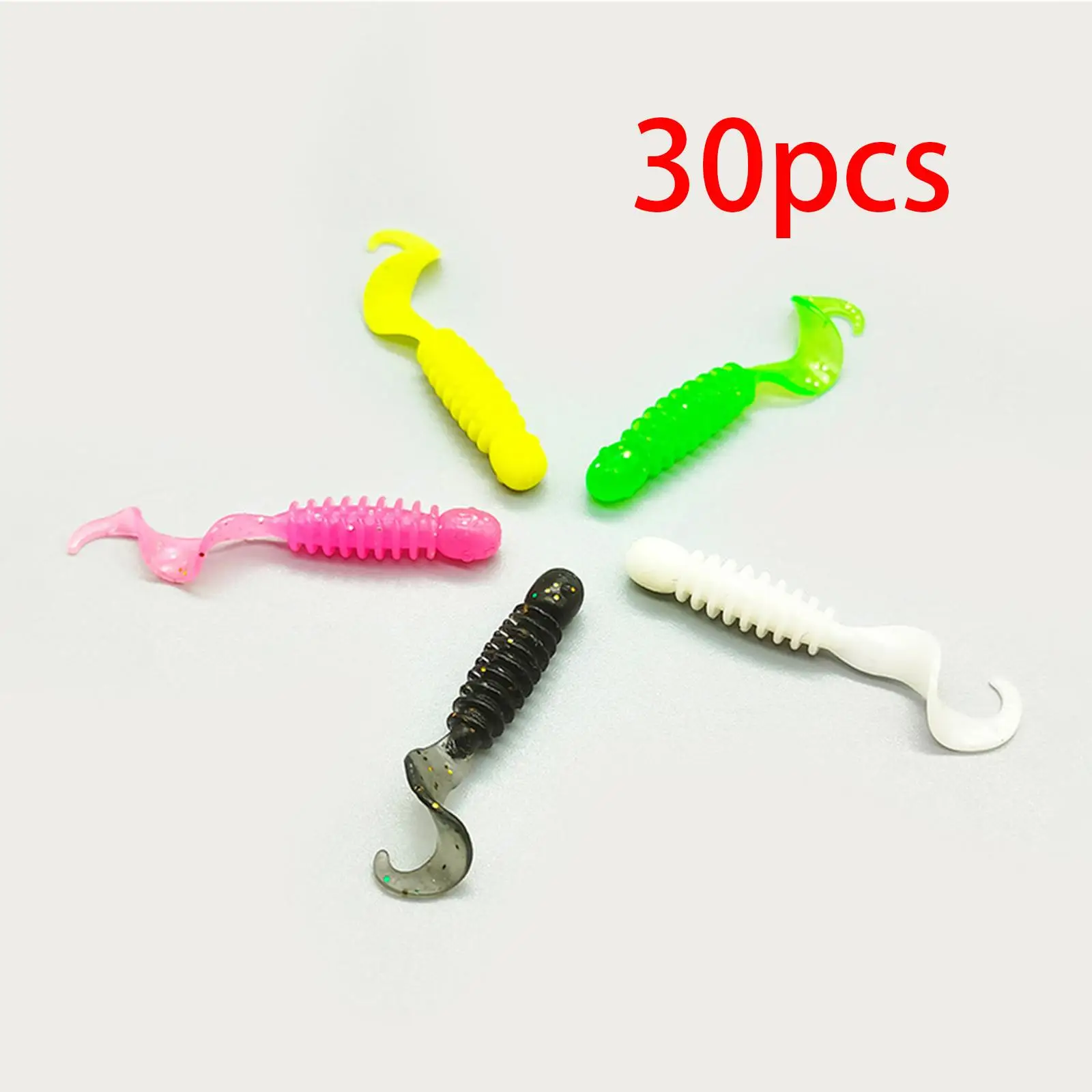 

30 шт., волнистые рыболовные приманки
