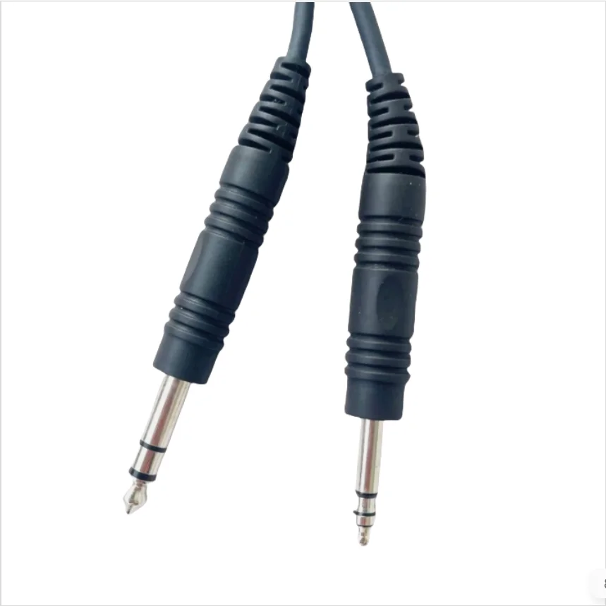 Double Plug Cable for Bose A20 Aviation Headset Stereo 6.3mm 5.2mm