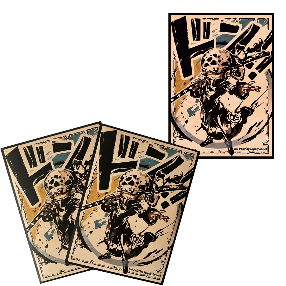 

60Pcs/set One Piece OPCG Trafalgar Law Protective Cover for Game Cards Anime Characters DIY Collection Protector Film