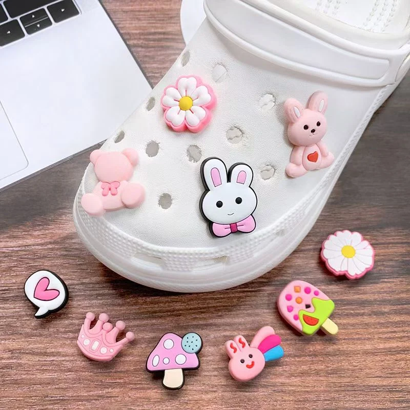 Pink Croc Shoes Accessories Sale 1Pcs Cute Pink Shoe Charms