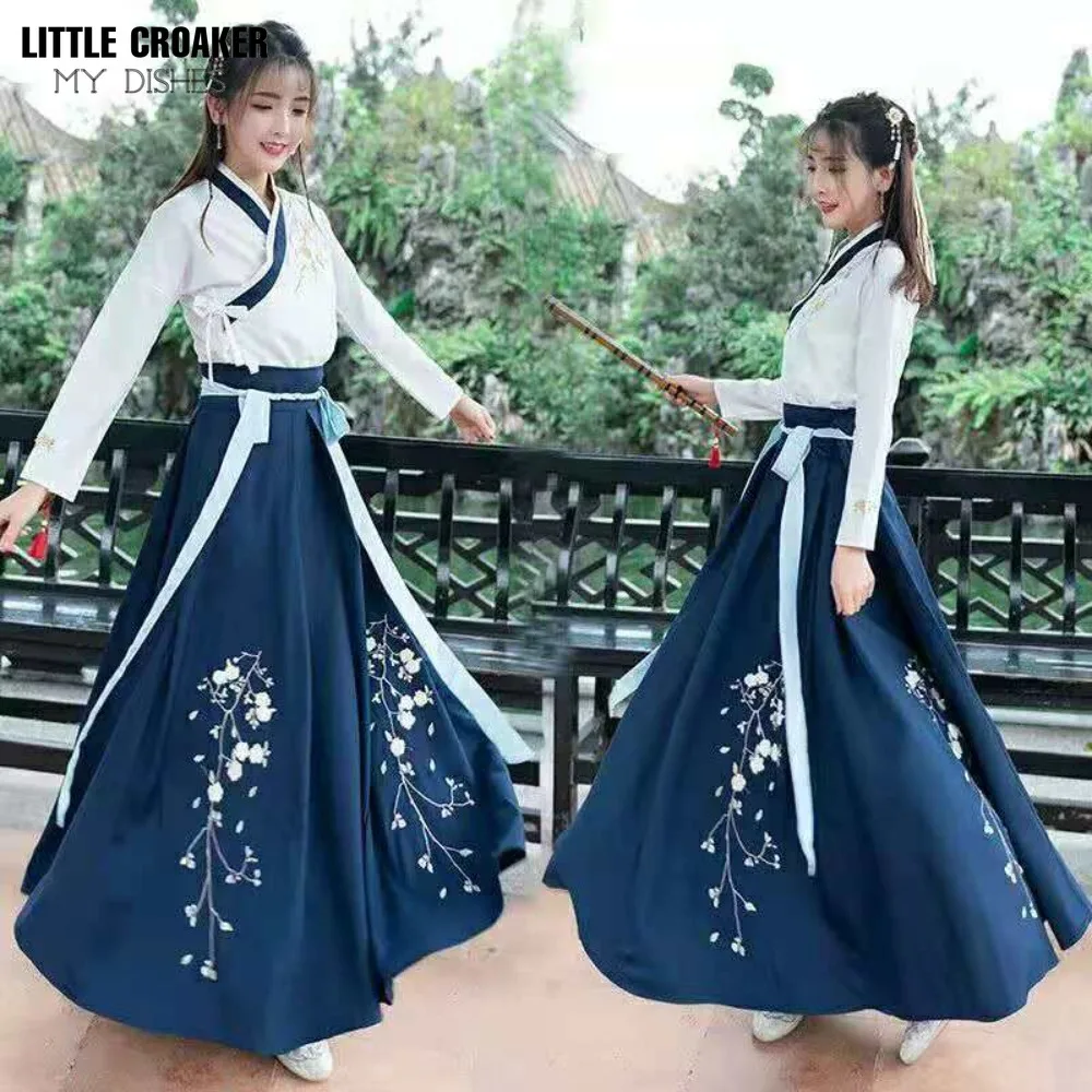 Hanfu Mulheres Women Plum Hanfu Costume Dress Fairy Skirt Fresh and Elegant Huaqing Pavilion Hanfu Clothing Chinese Style