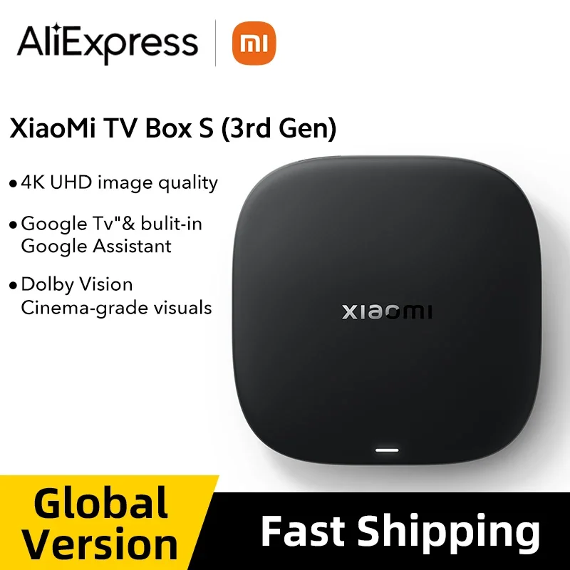 VersiónGlobalXiaomiTVBoxS3.ageneración4KUltraHDBluetooth5,2Wifi62GB+32GBROMGoogleTVAsistentedeGooglereproductormultimediainteligente-AliExpress