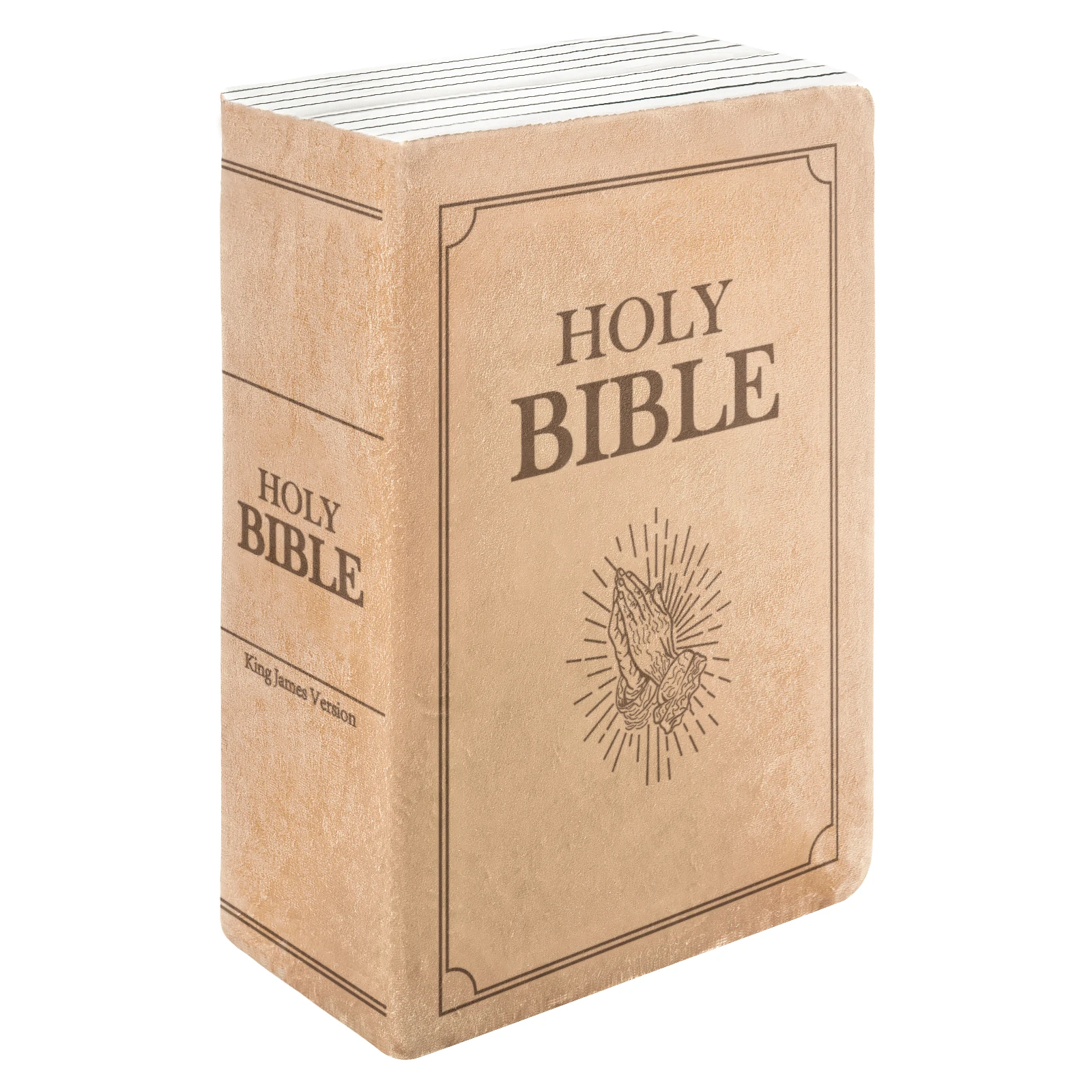 Plush Toy Matthew 6 Bible Plush Throw Pillow with holly bible book that opens christian