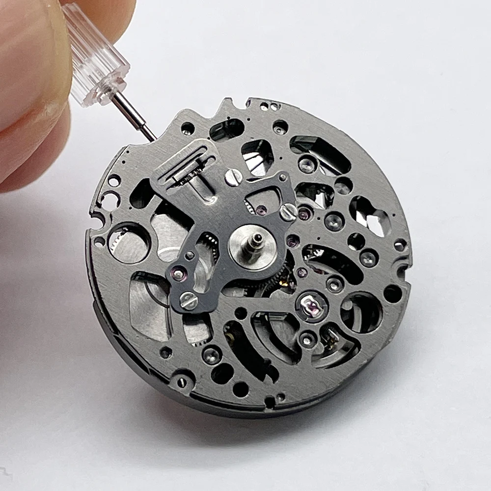 Mechanical Watch Movement Genuine NH72 Black Skeleton Automatic Mechanism Replacement NH72A High Accuracy 24 Jewels