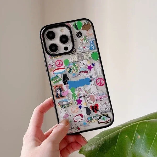 

Spoof Cat 2.0 Acrylic Black Border MagSafe iPhone 12 13 14 15 Pro Max Protective Mobile Phone Case Cover Shell