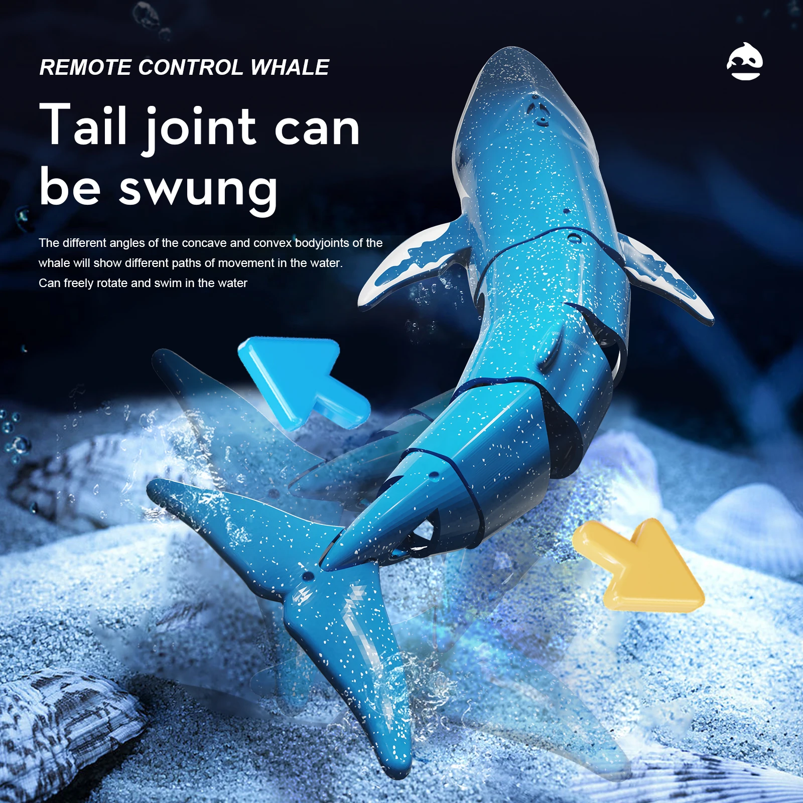 Underwater RC submarine Remote Control Whales shark Submarines Boat toy Ship Diving In Pools Lake Gift water toys for children 4