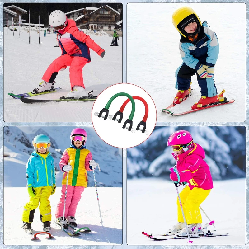 2/1PC Ski Tip Connector For Beginners Ski Wedge Aid Connector For Children Adults Outdoor Training Sport Snowboarding Accessory 6
