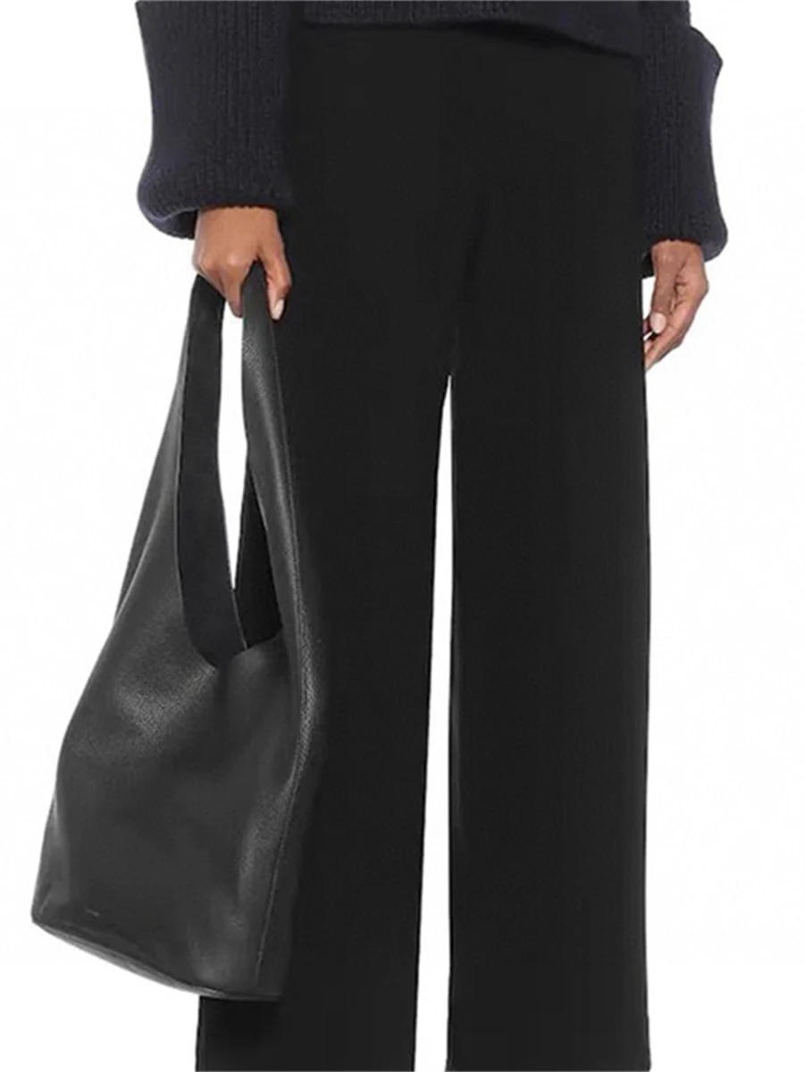 

Niche lychee grain head layer cowhide large capacity single shoulder Tote minimalist style retro underarm women's bag