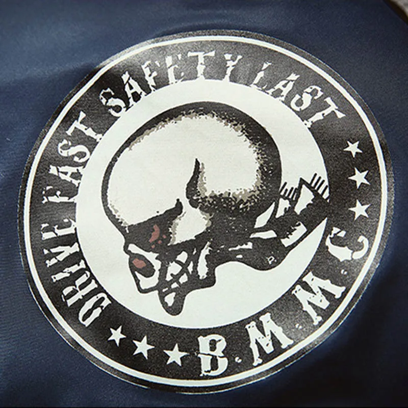 Motorcycle Luxury Bomber New Stockriders Trench Jackets Men Big Size Baseball Skull Jacket Men Pilot Windbreaker Jackets M-3XL