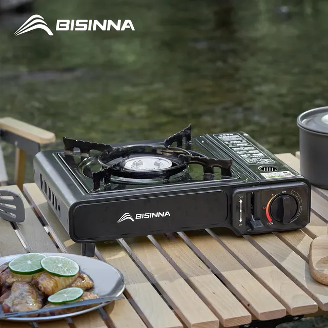 BISINNA 피크닉 스토브, 휴대용 캠핑 스토브, 안전한 화구 굽기, 경량 디자인, 부탄 연료