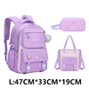 3 Pcs/Set School Bag for Girls Children Backpack Schoolbag Teenage School Child With Lunch box Pencil Case Kids Book Bag 2024 3