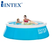 Piscine gonflable INTEX Easy Set, piscine familiale hors sol pour enfants et adultes, piscine de jardin extérieure, piscine pour jeux aquatiques, installation rapide, PVC durable, piscine de fête estivale, grande capacité 6