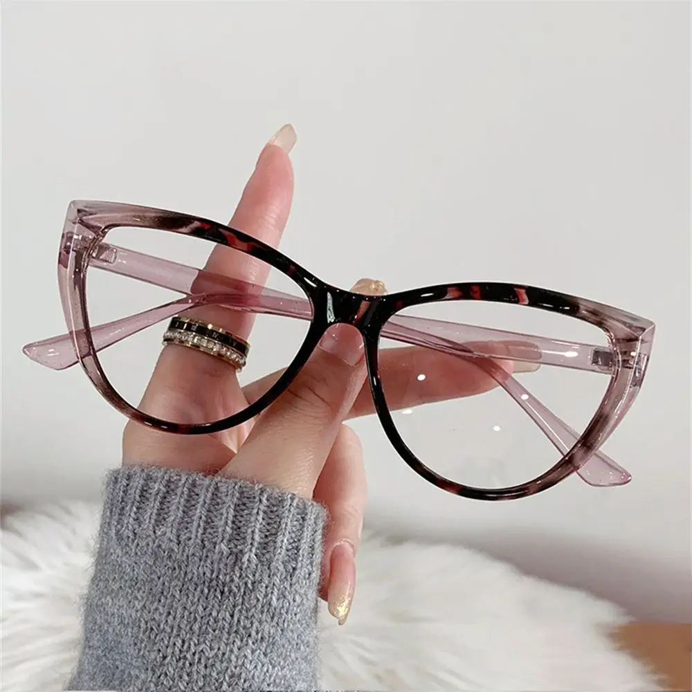 PC transparenten Rahmen Anti-UV-blaue Strahlen Brille ultraleichte Vision Pflege flachen Spiegel Brillen PC Computer Brille Frauen Mädchen – Detail 6
