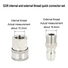 Stainless Steel G3/8 Pipe G1/2 High-pressure Water Gun Quick Connector 5