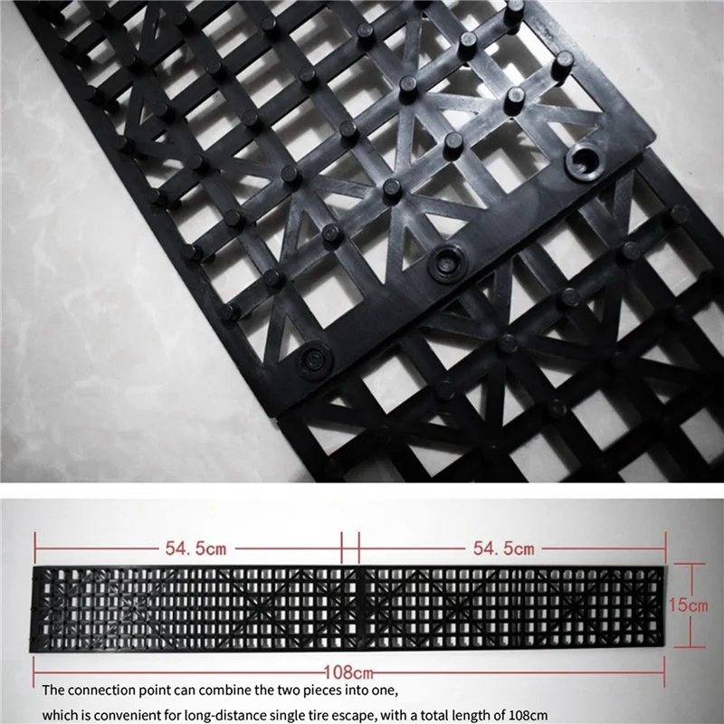 A92R-4Pcs Car Snow Mud Off Plate Tire Traction Foldable Skid Plate Nonslip Mat Sand Snow Chain Wheel Anti Skid Snowboarding