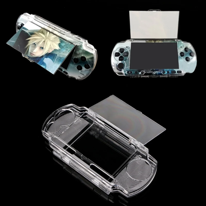 Clear Hard Protective Cover Shell for PSP 2000 3000 Console Protector Skin Case Compatible with PSP2000 PSP3000