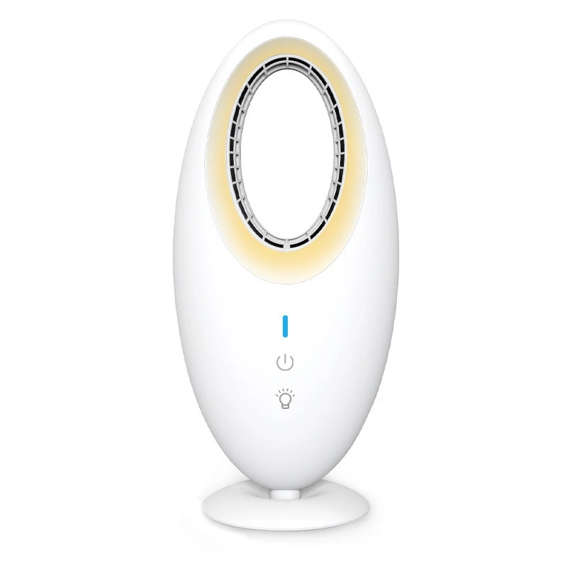 

1Set Desk Fan Bladeless Fan 4000Mah Quiet Portable Personal Fan White With Touch Control