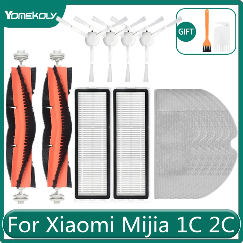 For Xiaomi Mijia 1c 2c Sweeping Moping Robot Vacuum Cleaner Main Brush Side  Brush Hepa Filter Mop Cloth Accessories Parts - Vacuum Cleaner Parts -  AliExpress