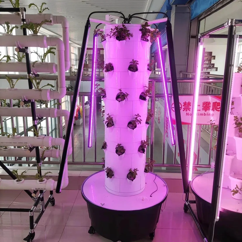 Description Picture 2 of itemHot Sale Hydroponic System Vertical Garden Tower Greenhouse Hydroponics Grow Kit Round Type Aeroponic Systems Tower