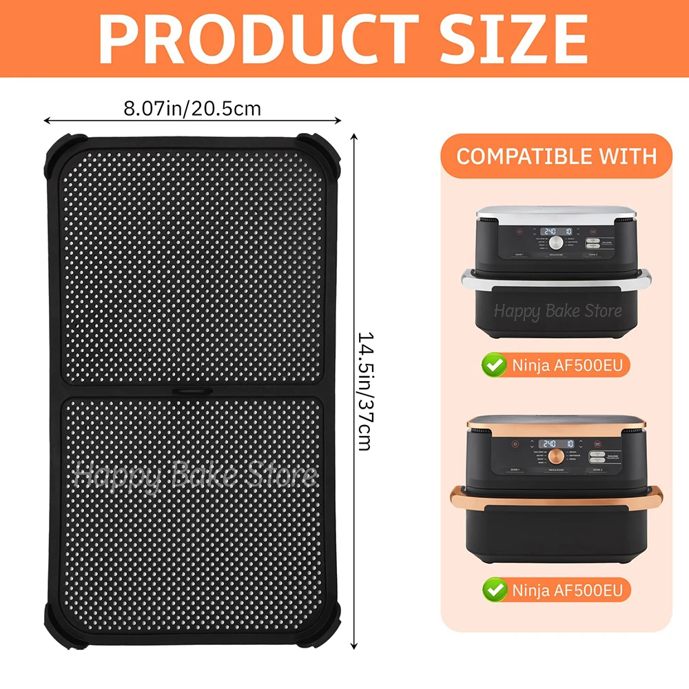 1PC Air Fryer Splash Guard For Air Fryer Ninja Foodi 10.4L AF500EU Reusable Silicone Accessories Baking Mould air fryer accessories