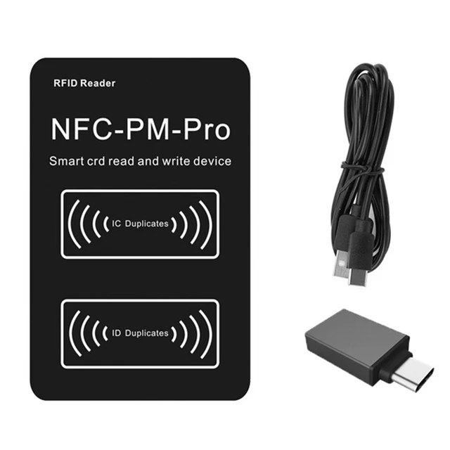 RFID Smart Chip Reader PM PRO Decoder NFC Key Copier ID IC Tag Clone 13.56Mhz 125Khz Badge Write Token Clone Card 1