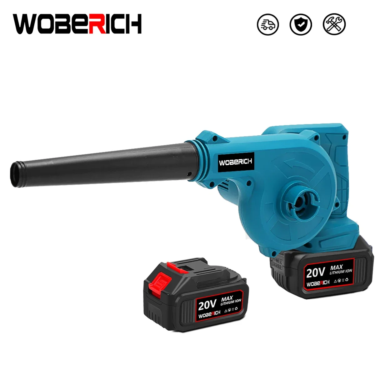 Cordless Electric Air Blower 2 In 1 Blowing & Suction Handheld Leaf Computer Dust Collector For Makita 18V Battery By WOBERICH