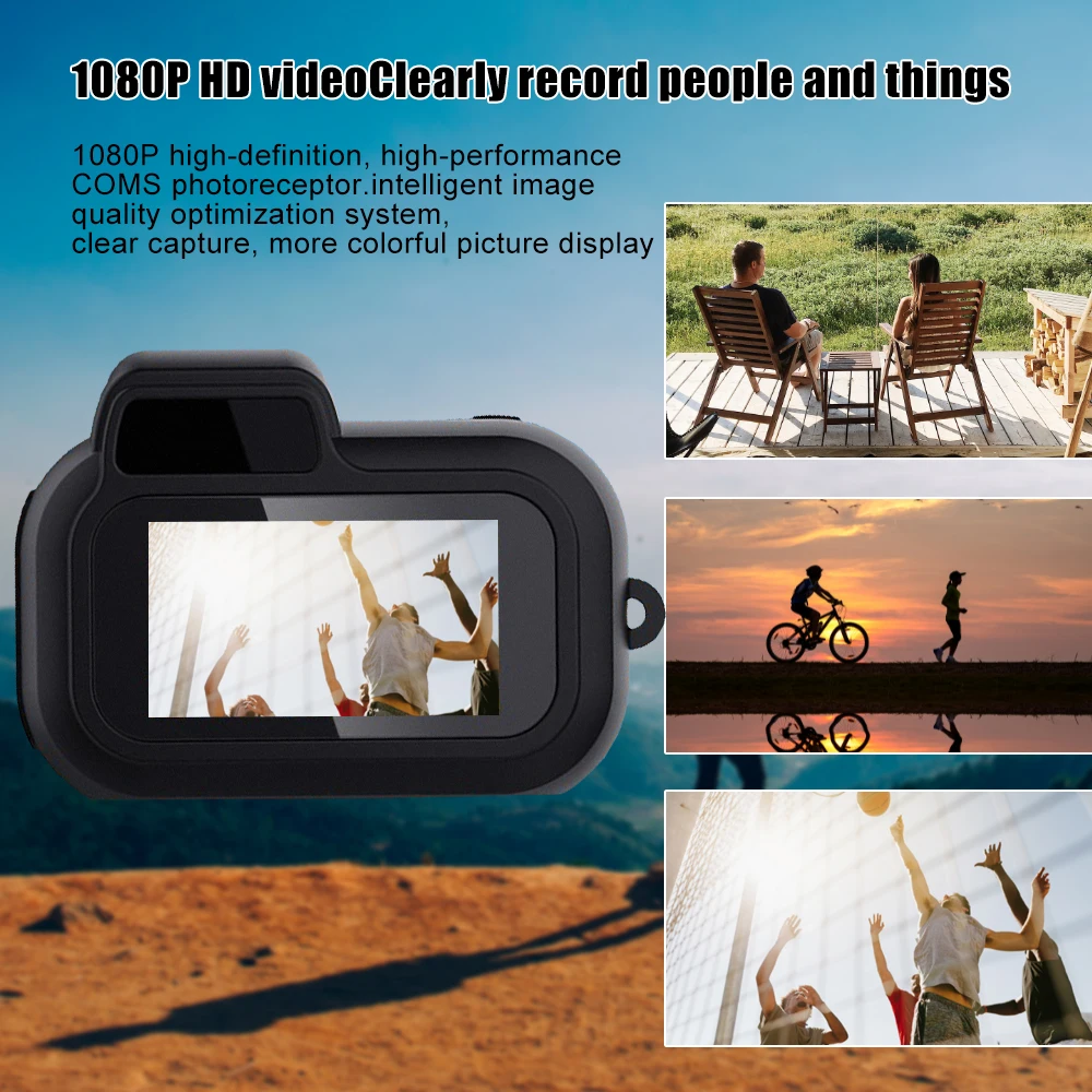Mini Camera With Screen Indoor Outdoor Sport HD 1080p Portable Support TF Card mini camera