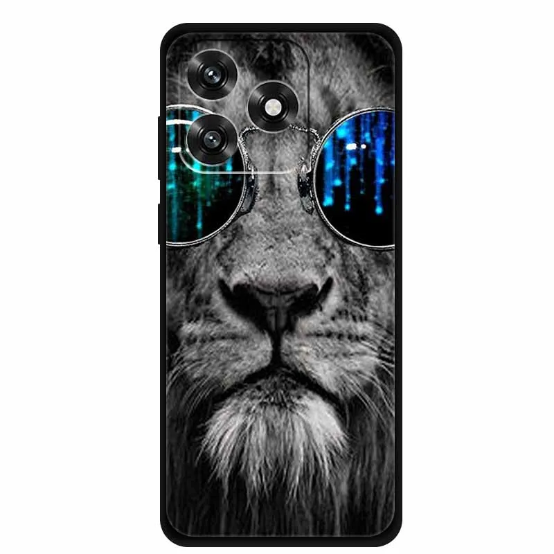 Black TPU Cartoon Soft Silicone Shockproof Case - Protective Back Cover