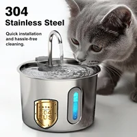 Stainless Steel Cat & Dog Water Fountain 2.2L Ultra Quiet USB Powered Automatic Pet Drinking Fountain Durable for Indoor Pets 5
