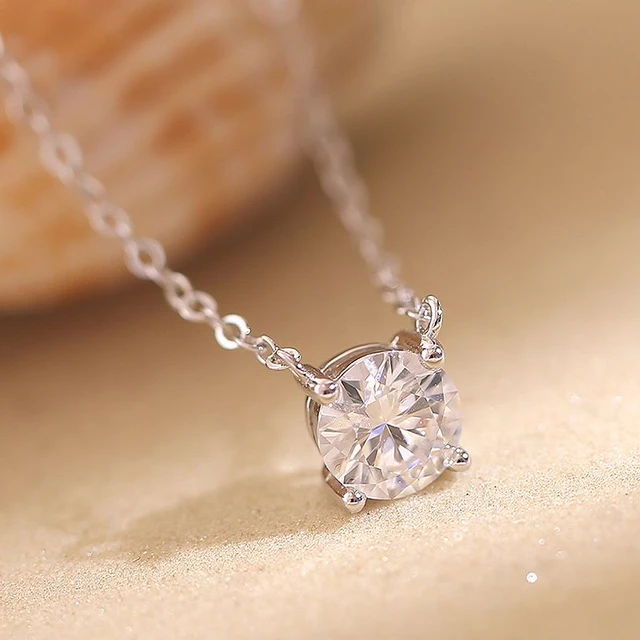 White Gold Bezel Set Diamond Necklace | Fink's Jewelers
