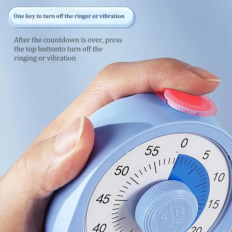 Pink Blue 60 Minutes Visual Timer Classroom Countdown Timer Silent Timer Management Tool for Teaching and Work 3